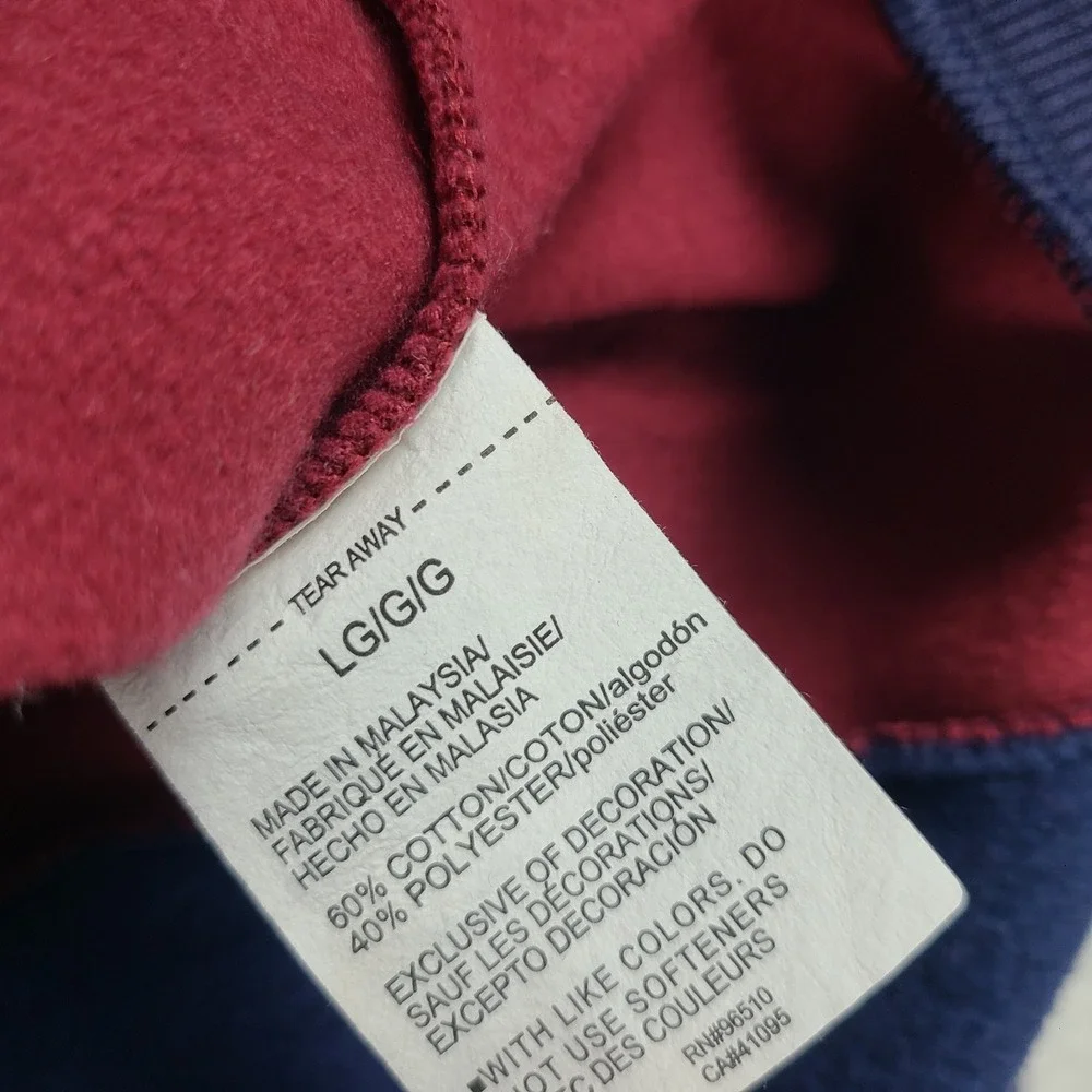 Under Armour Sweater Mens Large Blue Navy Red‎ Crewneck Sweatshirt